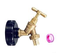 1/2 Inch Threaded Brass Tap For IBC Tanks Water Dispensing Faucet Weather-Resistant Valve Accessory Outdoor Use Easy Installation Adapter Cap
