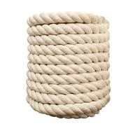 1/2 Inch x 100 Feet Natural Twisted Cotton Rope Strong Thick Soft Rope for Sports, Decor Crafts, Macrame,Camping, Wedding Ropes