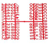 1/2" Letter Set - (660 characters) Red