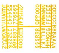Beaumont 12mm Letter Set (660 Characters) Yellow