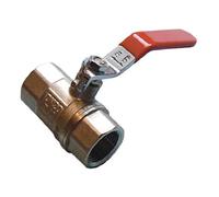 1/2" Lever Ball Valve - Red Handle