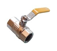 1/2" Lever Ball Valve - Yellow Handle