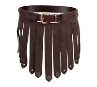 1/2 Medieval Skirt - Leather Skirt, Armmor Skirt | PU Leather Vintage Roman Gladiator Skirt, Renaissance Accessories for Men Women Cosplay, Armxor Tassel Skirt with Belt Set