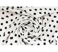 1/2 Metre | 8mm Black Polka Dot On White Georgette Fabric Chiffon Material Dressfabric Spot Fabric Summerdress 150cm Width