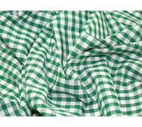 1/2 Metre Emerald Green 1/4" Polycotton Woven Gingham Fabric Check Fabric - No UK Postage