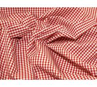 1/2 Metre Red 1/8" Polycotton Woven Gingham Fabric Check Fabric - No UK Postage