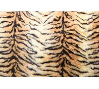 1/2 Metre | Tiger Printed Faux Fur Short Hair Velour Fabric Stripe Material Fur Velour Material Crafts Costume Upholstery Coats Throws 150cm Width
