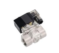 1/2" Normally Closed Stainless Steel Valve DN15 Waterproof Valve with Power Indicator 24V 12V 220V 110V(BSP_380VAC_VITON-Seal)