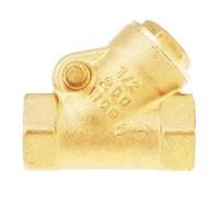 1/2" NPT Brass Check Valve, PNXKTXO DN15 Y Type Female Thread Non Return Swing Check Valve Prevent the Medium Backflow One Way Counterflow Valve