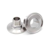 1/2" NPT Male Threaded to 2" Tri Clamp TC34 304 Stainless Steel Pipe Fitting Connector Adapter