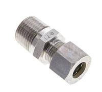 1/2'' NPT Male x 12L Stainless steel Straight Compression Fitting 315 Bar DIN 2353