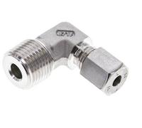 1/2'' NPT Male x 6S Stainless steel 90 deg Elbow Cutting ring 630 Bar DIN 2353