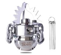 1/2 NPT Sewer Jetter Rotating Nozzle - Cutting Roots, for 2900 psi, 40L/Min (10.57GPM) Pressure Washers, Stainless Steel Drain Cleaning Tool, For household sewers, commercial pipelines