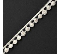 1/2" Off White Flat pom pom lace Trim by 4-Yards, TR-11250