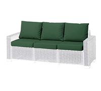 1,2 or 3 Seater Replacement Seat Cushion Pads for Keter Allibert California Rattan Outdoor Furniture | Water Resistant Rattan Patio Set Sofa Cushions Pads (3 Seater, Bottle Green)