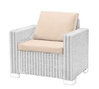 1,2 or 3 Seater Replacement Seat Cushion Pads for Keter Allibert California Rattan Outdoor Furniture | Water Resistant Rattan Patio Set Sofa Cushions Pads (Armchair, Sand)
