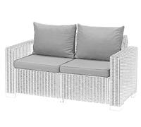 1,2 or 3 Seater Replacement Seat Cushion Pads for Keter Allibert California Rattan Outdoor Furniture | Water Resistant Rattan Patio Set Sofa Cushions Pads (2 Seater, Grey)