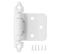 1/2" Overlay Cabinet Door Hinges White, 6 Pack (3 Pairs) Self Closing Cabinet Hardware Hinges for Face Frame Kitchen Cabinet Doors