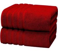 1-2 Pack Extra Large Bath Sheets 100% Egyptian Cotton Premium Quality Big Jumbo Bath Towels Soft 600GSM Highly Absorbent XL Bath Towels Set (1, Red)