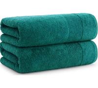 1-2 Pack Extra Large Luxury Jumbo Bath Sheets (100 x 200 cm -700 GSM) Pure Egyptian Cotton Super Soft Big Bath Sheet XL Towels (2, Blue Lagoon)