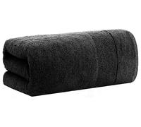 1-2 Pack Extra Large Luxury Jumbo Bath Sheets (100 x 200 cm -700 GSM) Pure Egyptian Cotton Super Soft Big Bath Sheet XL Towels (Black, 1)