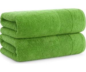 1-2 Pack Extra Large Luxury Jumbo Bath Sheets (100 x 200 cm -700 GSM) Pure Egyptian Cotton Super Soft Big Bath Sheet XL Towels (2, Lime Green)