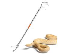 1/2 Pack Reptile Tongs - Snake Gripper, Extended Stem | Foldable Snake Catcher, Clamshell Snakes, Handling Tools, Snake Hook, Reptile Catchers for Hiking, Camping, Elbow 120cm long, Stainless Steel
