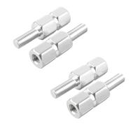 1/2 Pair 1.77" Seat Riser Screws Compatible with UTV Models Max R 4x4 XDS XMR XRC XRS Turbo DPS Compatible With Various UTV Parts Black Sliver Aluminum Hardware(2 Pair Silver)