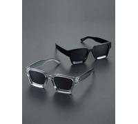 1/2 Pair of Men's Rectangular Frames Plastic Street Style Classic Thick and Elegant Portable Modern Simple Style
