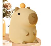 1/2 Pc Capybara Light - Animal Night Light, Nursery Night Lamps | USB Rechargeable Capybara Shape Touch Control Lamp, Attivolife Cute Animal Soft Silicone Led Lamp for Bedroom, Bedside