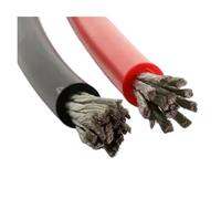 1/2 Pcs 2/3/5/10/20/30/50m Tinned Copper Soft Silicone Wire Red Black Battery Cable 14 12 10 Awg For Solar Panel Car(Red black 10 AWG,20m)