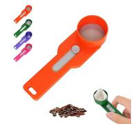 1/2 Pcs 2 in 1 Funnel Scoop Protein Powder Measuring Spoon with Sliding Base, Gym/Coffee Scoops for Precise Measurement, Perfect for Narrow Bottles & Food (1, Orange)