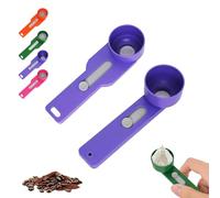 1/2 Pcs 2 in 1 Funnel Scoop Protein Powder Measuring Spoon with Sliding Base, Gym/Coffee Scoops for Precise Measurement, Perfect for Narrow Bottles & Food (2, Purple)