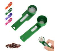 1/2 Pcs 2 in 1 Funnel Scoop Protein Powder Measuring Spoon with Sliding Base, Gym/Coffee Scoops for Precise Measurement, Perfect for Narrow Bottles & Food (2, Green)