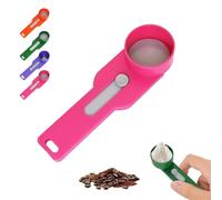 1/2 Pcs 2 in 1 Funnel Scoop Protein Powder Measuring Spoon with Sliding Base, Gym/Coffee Scoops for Precise Measurement, Perfect for Narrow Bottles & Food (1, Pink)
