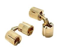 1/2 pcs 8-18mm Brass Drum Hinge Hidden Cabinet Cylindrical Invisible Door mounting Furniture Hardware(14mm 2pcs)