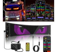 1/2 PCS Devil Eyes Lights for Cars, Ultra Thin Flexible LED Display Screen Panel Suitable for Car Front Window, Dynamic Personalized Big Eye Lights for Van, Car, Truck(1 PCS Black,7x17.3CM)