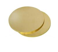 1-2 Pcs Metal Plate Brass Disc Round Plate Sheet Diameter 20-200mm Solid Copper Mechanical(Thicknesses 1.5mm,100mm (2pcs))
