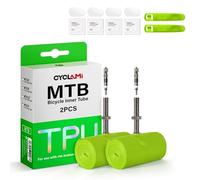 1/2 PCS TPU Bike Inner Tube with Removable Valve Core,MTB Bicycle Tire 26" /27.5''/29''Compatible with 1.9/2.0/2.1/2.2/2.3/2.4/2.5,Presta Valve 45mm for Mountain Bike (2P-MTB27.5'')