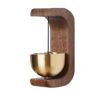 1/2 Pieces Magnetic Doorbell - Walnut Door Bell, Shop Owner Bell | Wind Chimes with Soft Sound, Brass Magnetic Doorbell, Entrance Alarm Chime, Dopamine Bell Reminder
