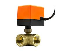 1/2 quot; 3/4 1 2 Three Way Motorized Ball Valve 220V 12V 24V 3-Wire Point Control Brass Electric 1Pcs(12VDC,1.5 Inch)