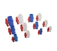 1/2 Quot; 3/4 Quot; 1 Quot; 1.25 Quot; 1.5" 2 Quot; Female Thread PVC Ball Valve Socket Valve Screw Plumbing Pipe Fittings Irrigation System Adapter 1Pcs(White 1.5 inch)