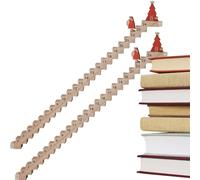 1/2 Set Wood Stairs Climbing Santa 2024 - Santa Climbing Staircase Christmas | Santa's Staircase Countdown Calendar | Christmas Countdown