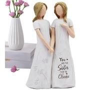 1/2 Sister Ornament Sculptures - Special Friend Figurine, Friendship Art Sculpture | Special Bond Best Friend Friendship Sisters Angel Sculptures Home Bar Decoration Sculptures