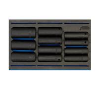 1/2" Sq. Dr. Impact Socket Set in 1/4 Drawer EVA Insert Tray (11 Piece)