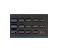 Draper 63415 1/2" Square Drive Impact Socket 15 Piece Set in 1/4 Eva Insert Tray , Blue