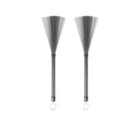 1/2 Steel Drum Brush Retractable Wire Jazz Brushes 36cm Drumstick Percussion Drumsticks Plastic Handle for Drummer Playing Music Lover(2PCS)