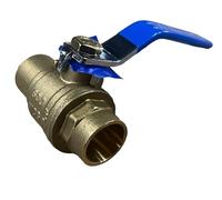 1/2" Sweat Solder C X C Brass Full Port Water Stop Shut Off Ball Valve,Heavy Duty Lead Free,for Copper Tubing,Quarter Turn (1-Pack)