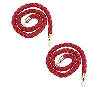 1.2" Thick Red Twisted Hemp Rope, Crowd Control Stanchion Post Queue Line Barrier Rope, Grand Opening Ceremony