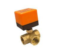 1/2'' Three Way T Type Motorized Ball Valve 220V 12V 24V Brass Electric Ball Valve(24V_CR03)